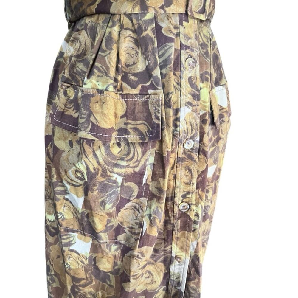 Y2K Anthro Moulinette Soeurs Brassica Safari Belted Dress 0 Forest Fairy Utility - Picture 8 of 9